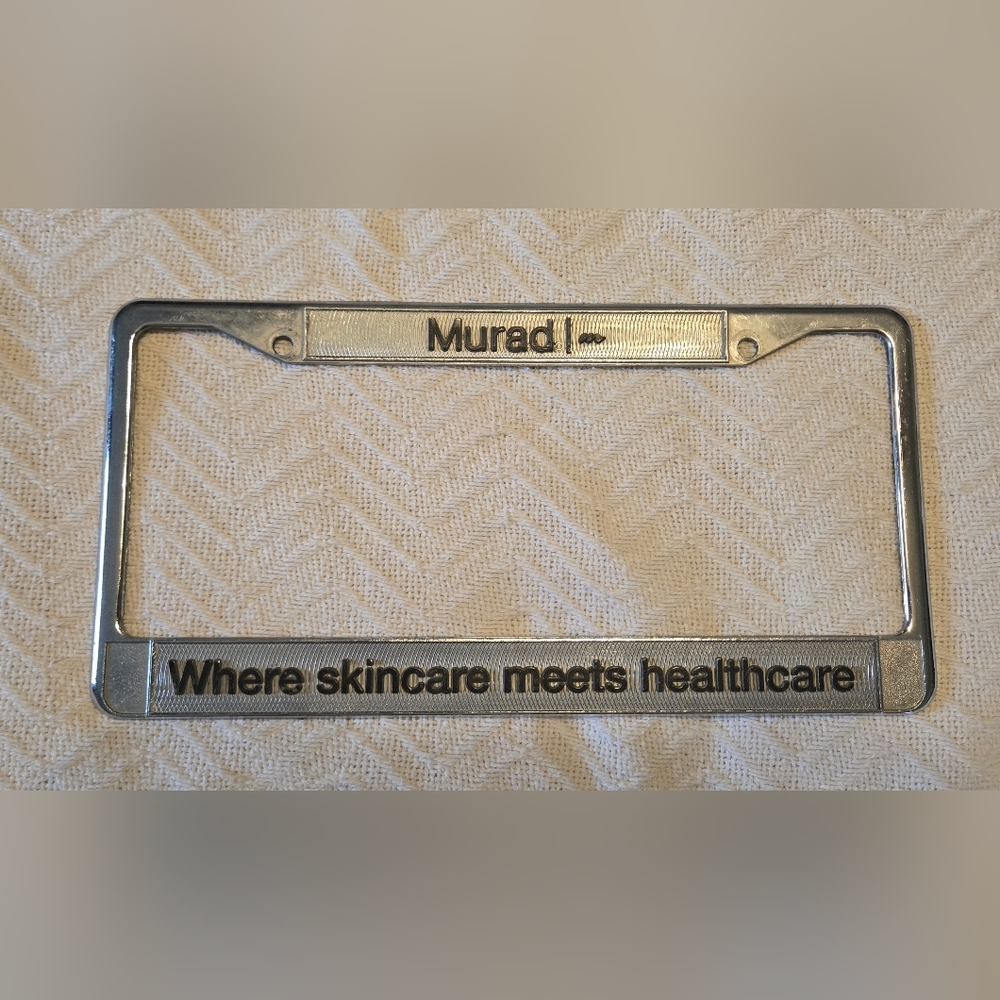 Murad Silver License Plate Frame